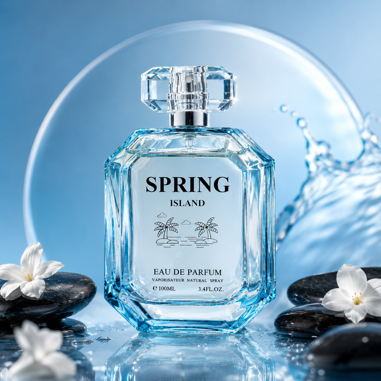 Spring Island Eau de Parfum 100ml | Fresh Aquatic Citrus Perfume | Long-Lasting Fragrance