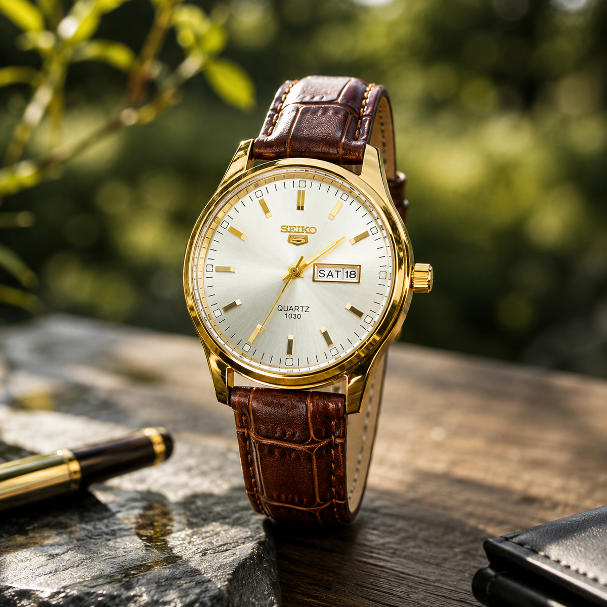 SEIKO Leather Men’s Watch