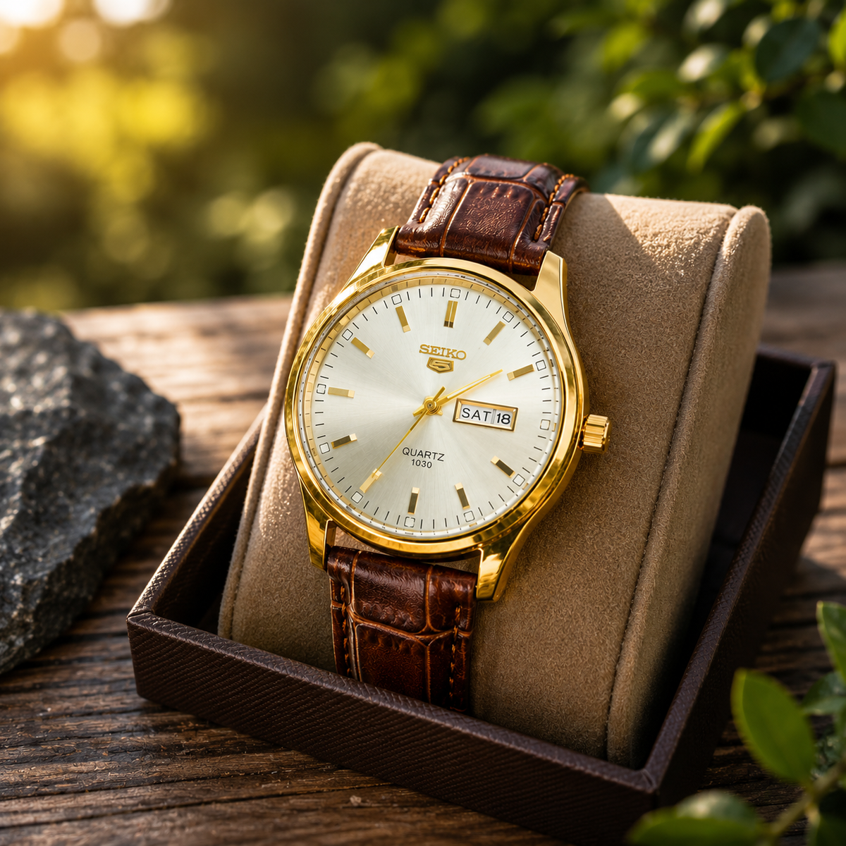 SEIKO Leather Men’s Watch