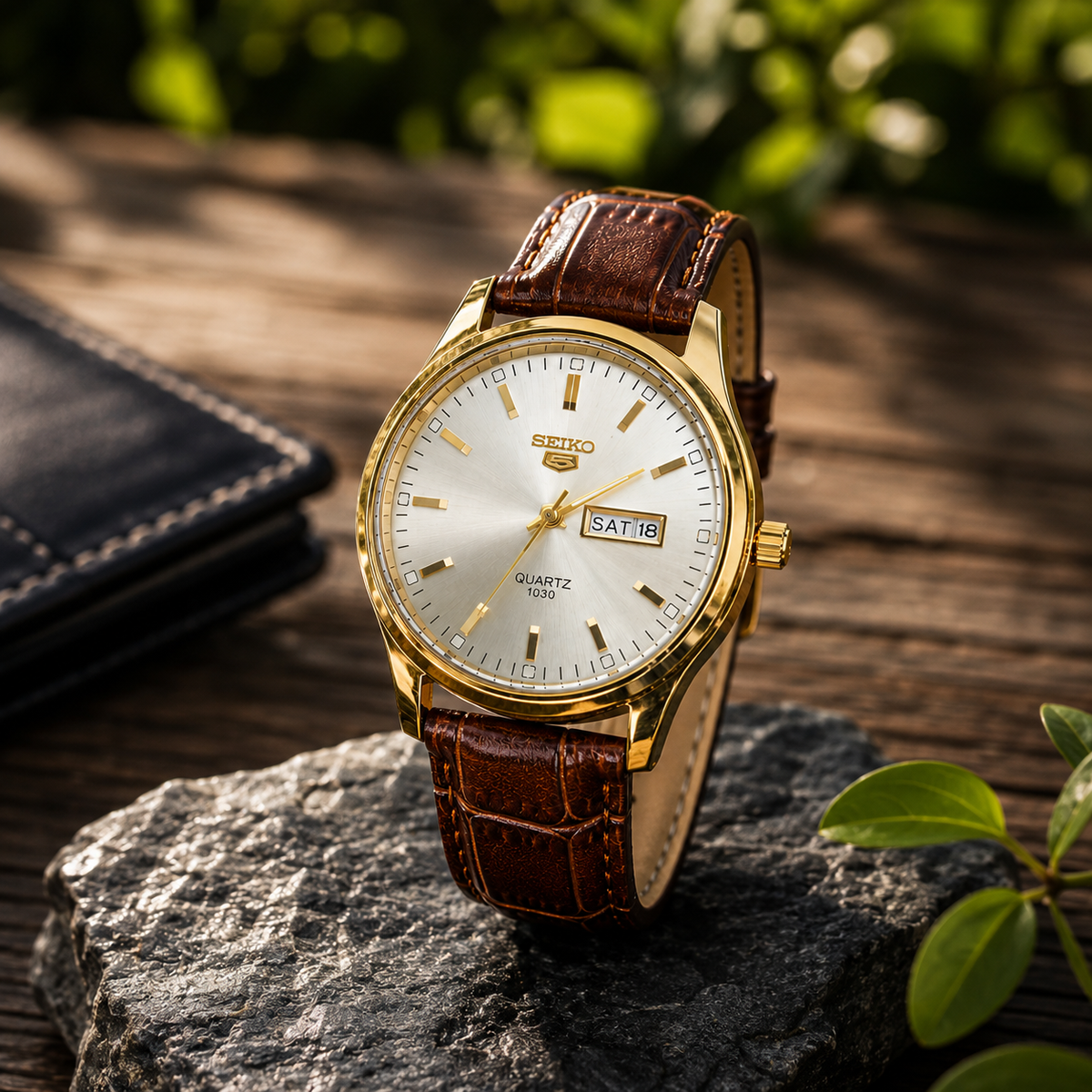 SEIKO Leather Men’s Watch