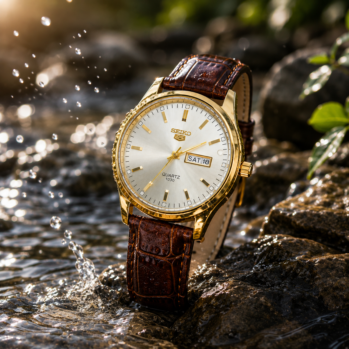 SEIKO Leather Men’s Watch