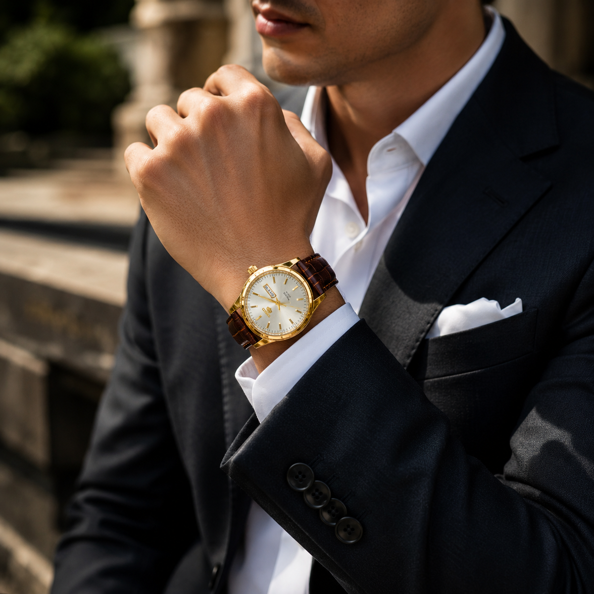 SEIKO Leather Men’s Watch
