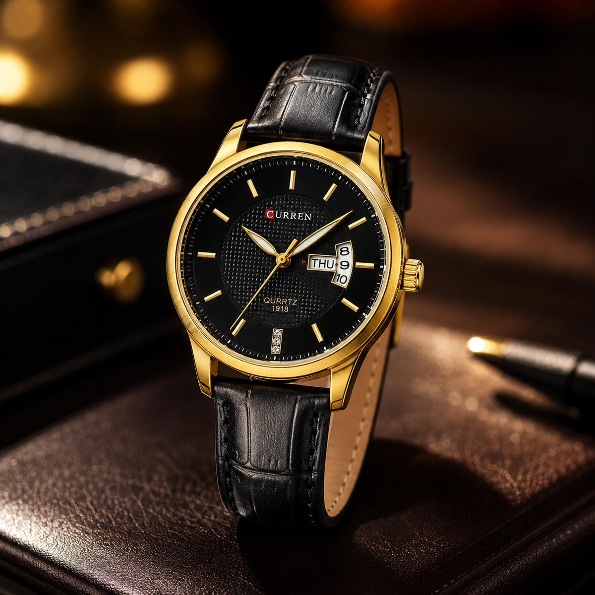 CURREN Men’s Leather Watch