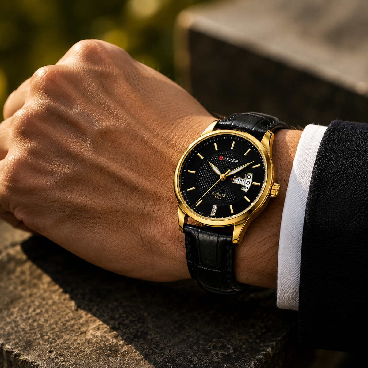 CURREN Men’s Leather Watch