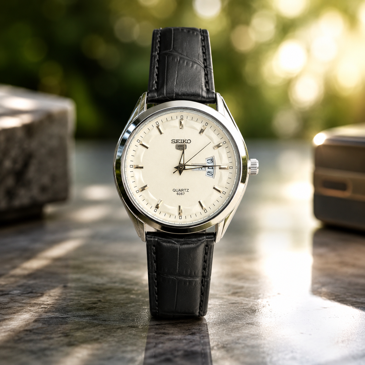 SEIKO Leather Men’s Watch