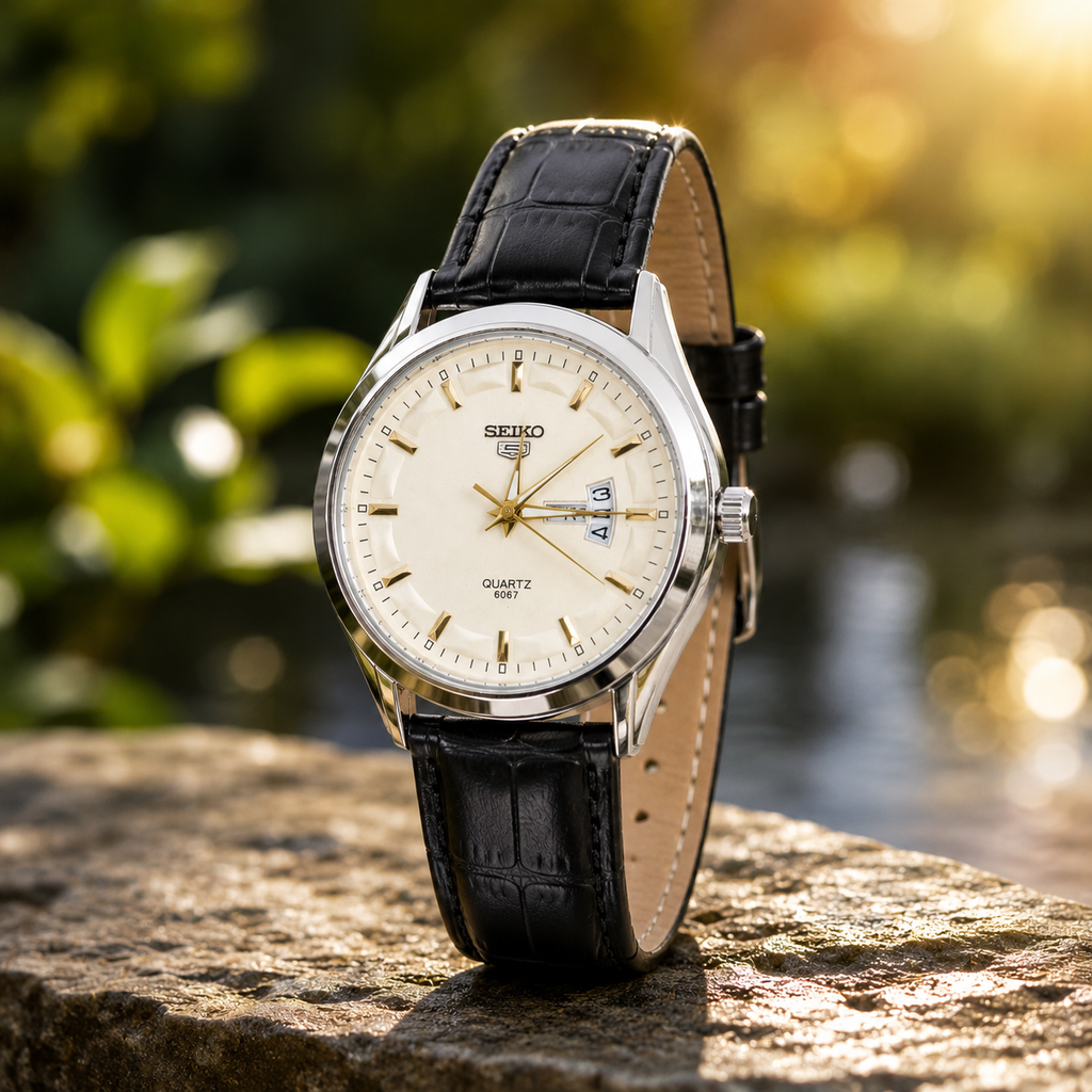 SEIKO Leather Men’s Watch