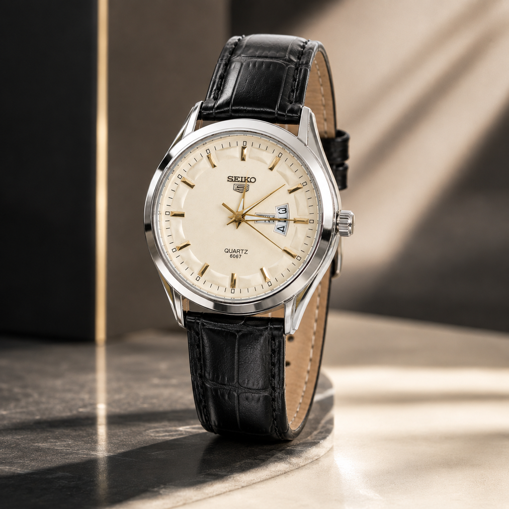 SEIKO Leather Men’s Watch