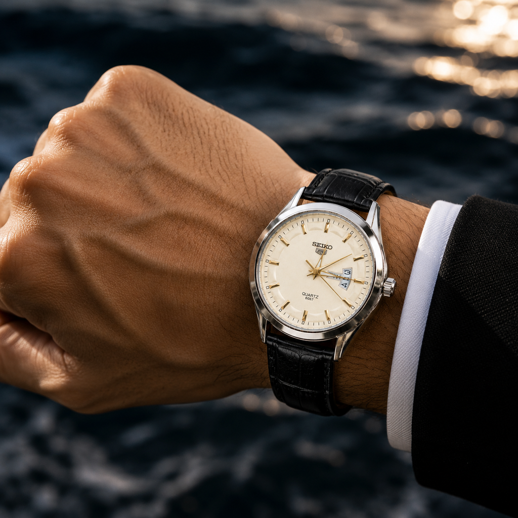 SEIKO Leather Men’s Watch