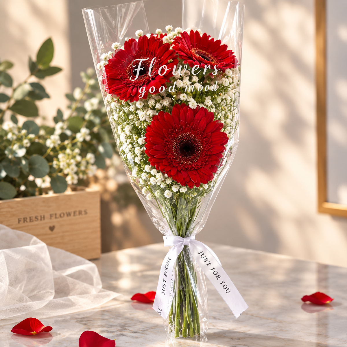 Romantic Red Gerbera Bouquet