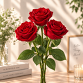 Romantic Red Rose Still Life