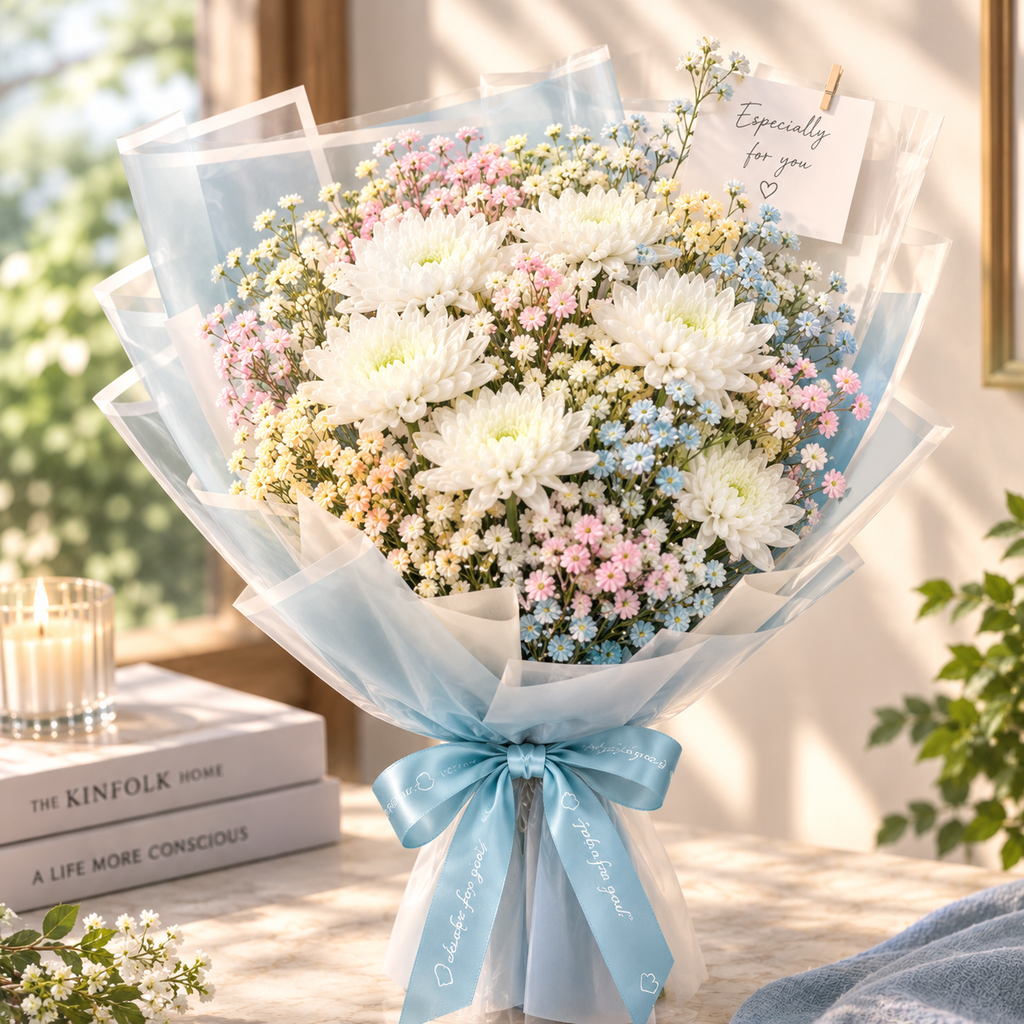 Pastel Bouquet in Sunlit Elegance