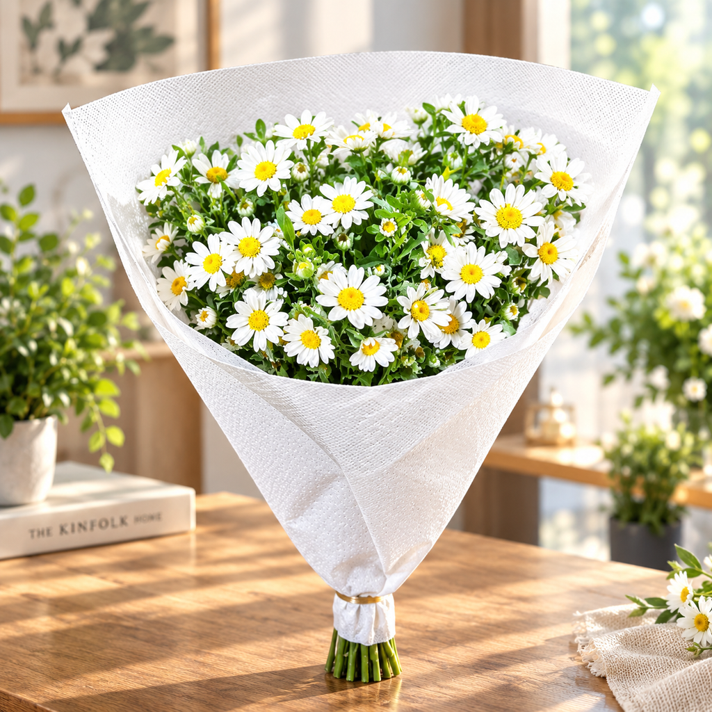Sunlit White Daisy Bouquet